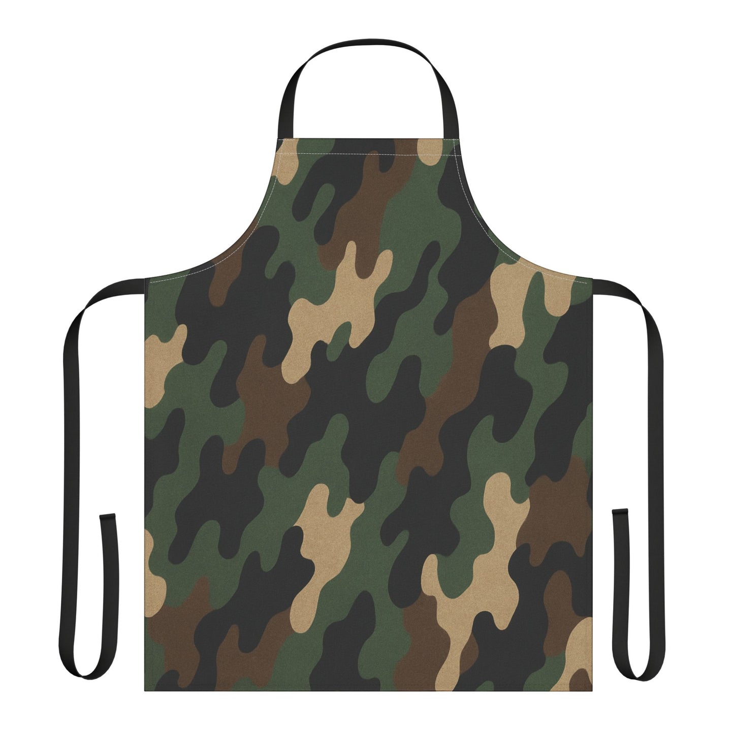 Camo Kitchen Apron, Cooking Gift for Him or Her, BBQ Apron with 5-Color Straps