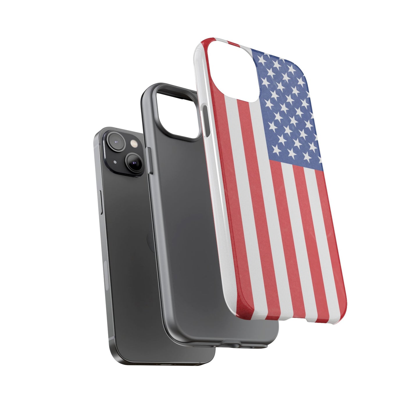 Patriotic Phone Case - Tough Cases for Veterans, USA Lovers, Independence Day, Memorial Day, Flag Design - TRV