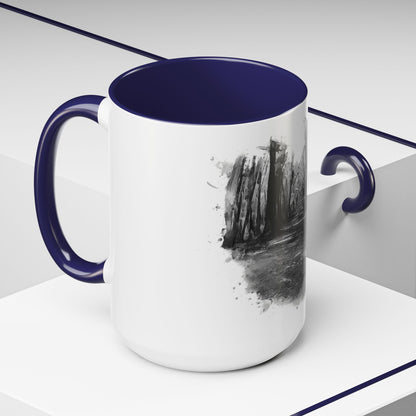 Moody Abstract Forest Coffee Mug | Unique Gift for Nature Lovers, Cozy Home Decor, Perfect for Coffee, Tea, and Hot Chocolate - TRV