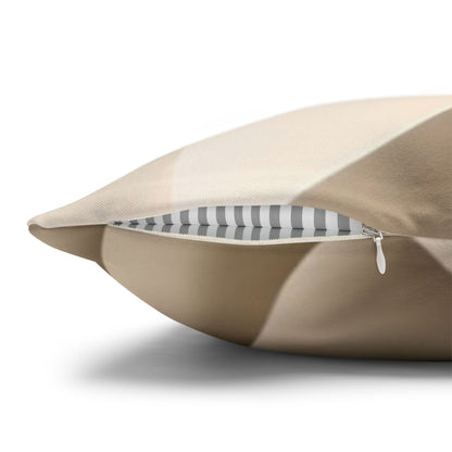 Beige Abstract Paper Swirl Pillowcase Spun Polyester Square Pillowcase