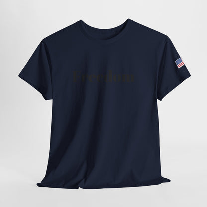Freedom script tee | T-Shirt, American flag sleeve - TRV