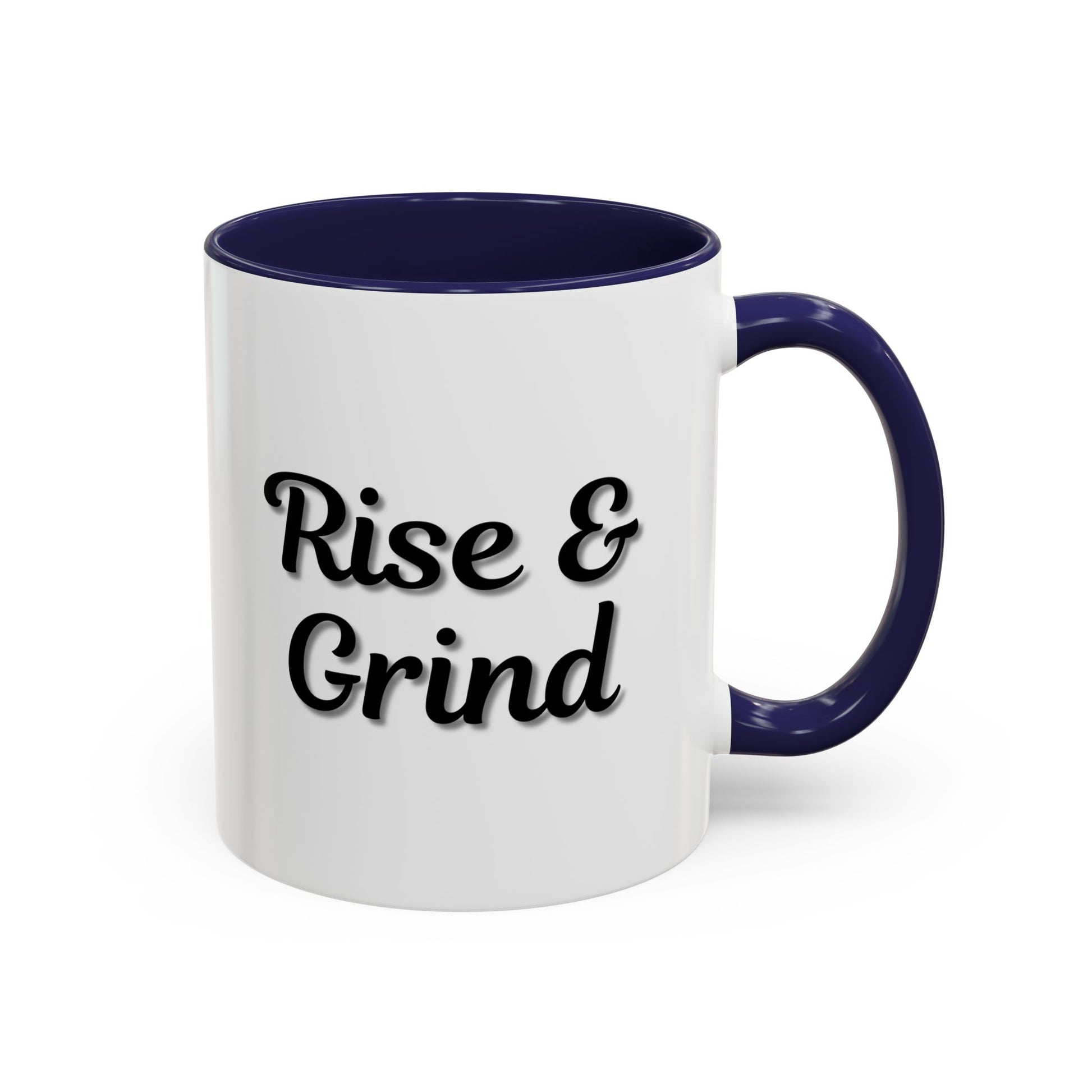 Rise & Grind Coffee Mug – Motivational Black Accent Mug for Daily Inspiration - TRV