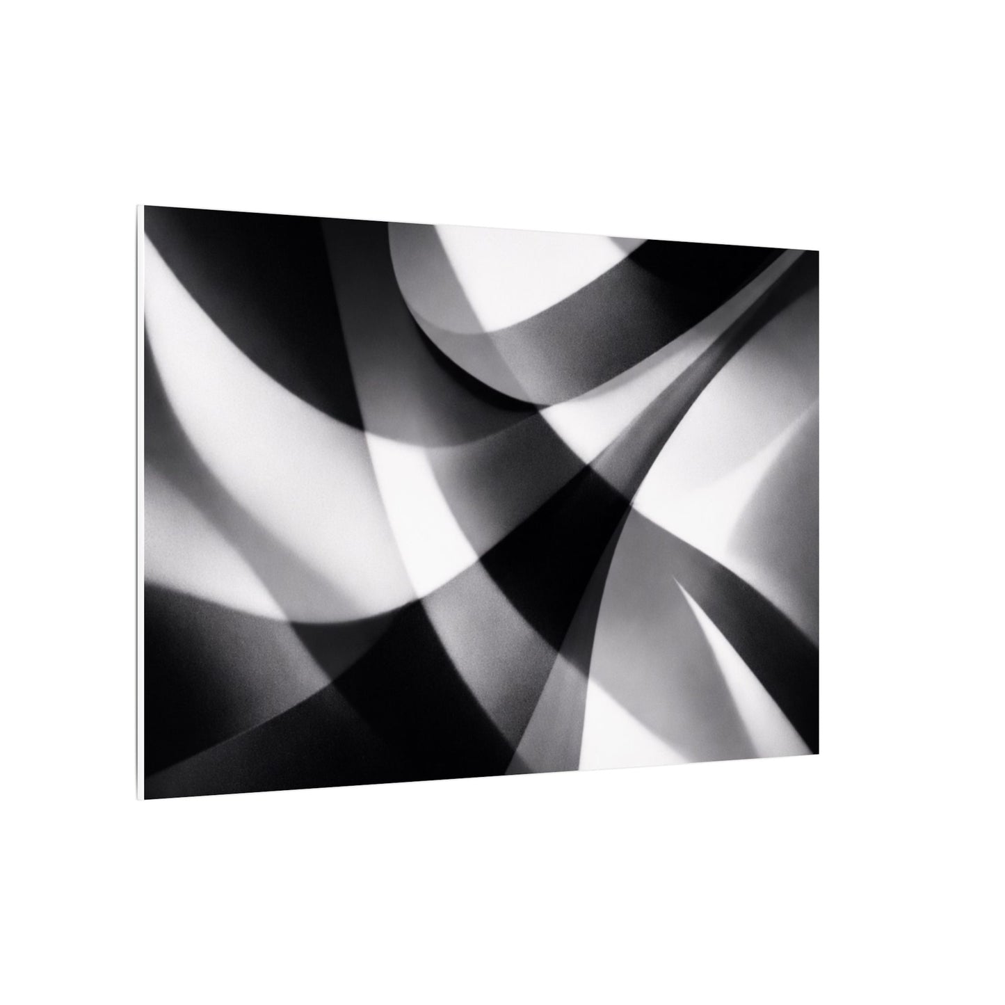 Abstract Black and White Swirl Matte Canvas