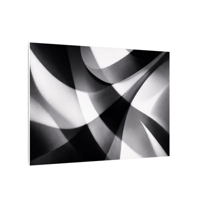 Abstract Black and White Swirl Matte Canvas