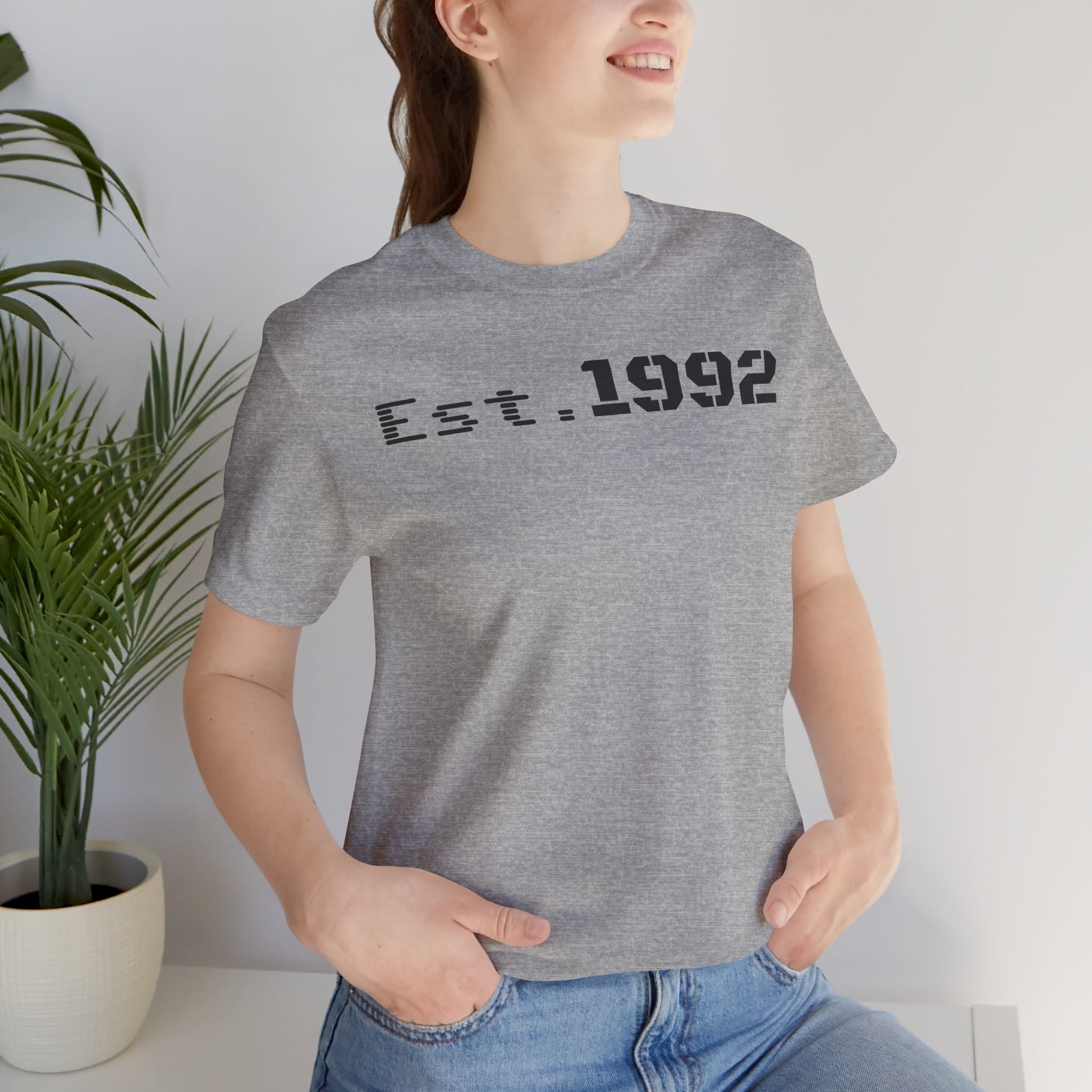 Est. 1992 Unisex Jersey Tee - Retro Birthday Gift, Casual Wear, Cool Vintage T-Shirt, Gift for Him, Gift for Her - TRV