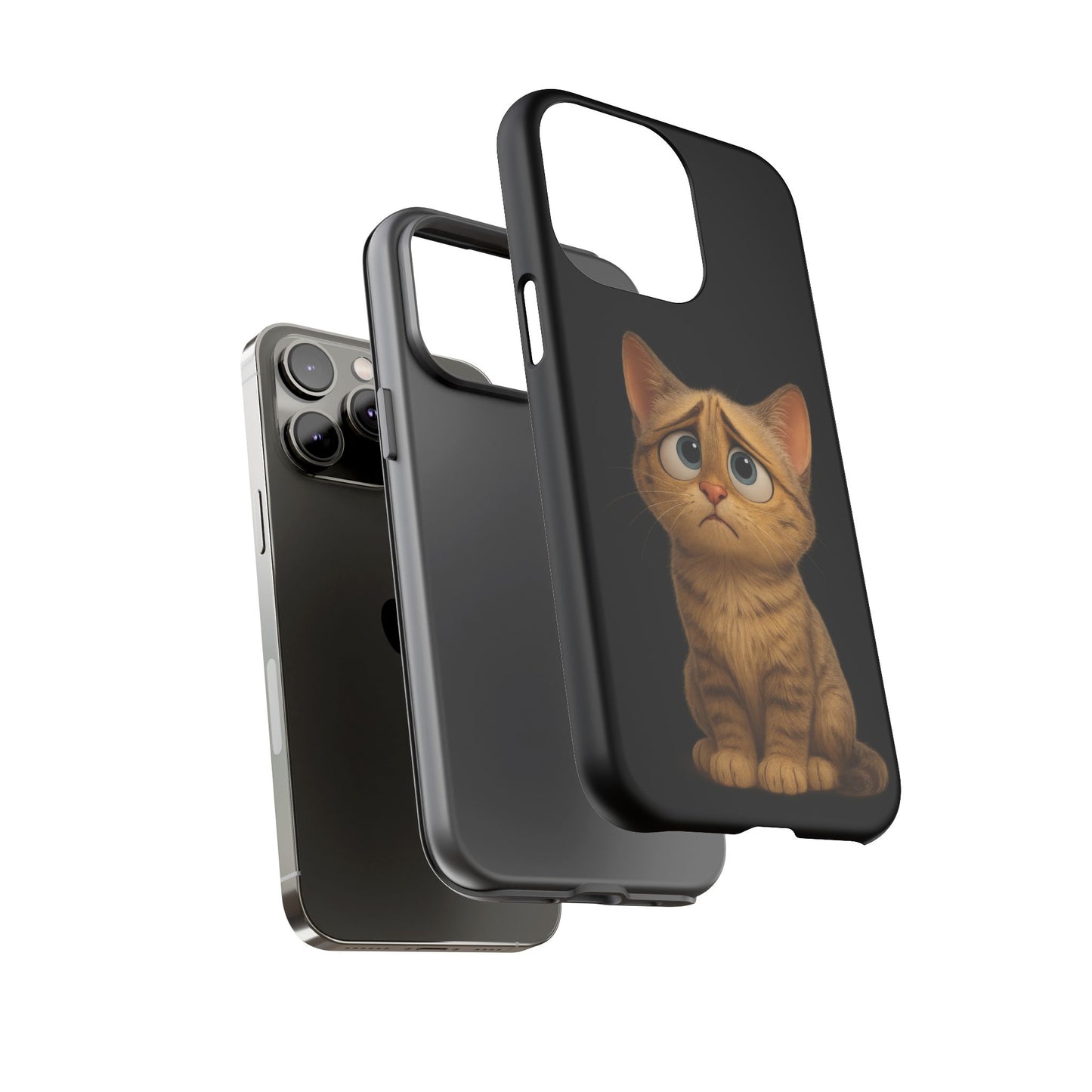 Cute Cat Phone Case, Adorable Kitty Cover, Pet Lover Gift, Unique Animal Design, Customizable Mobile Case - TRV