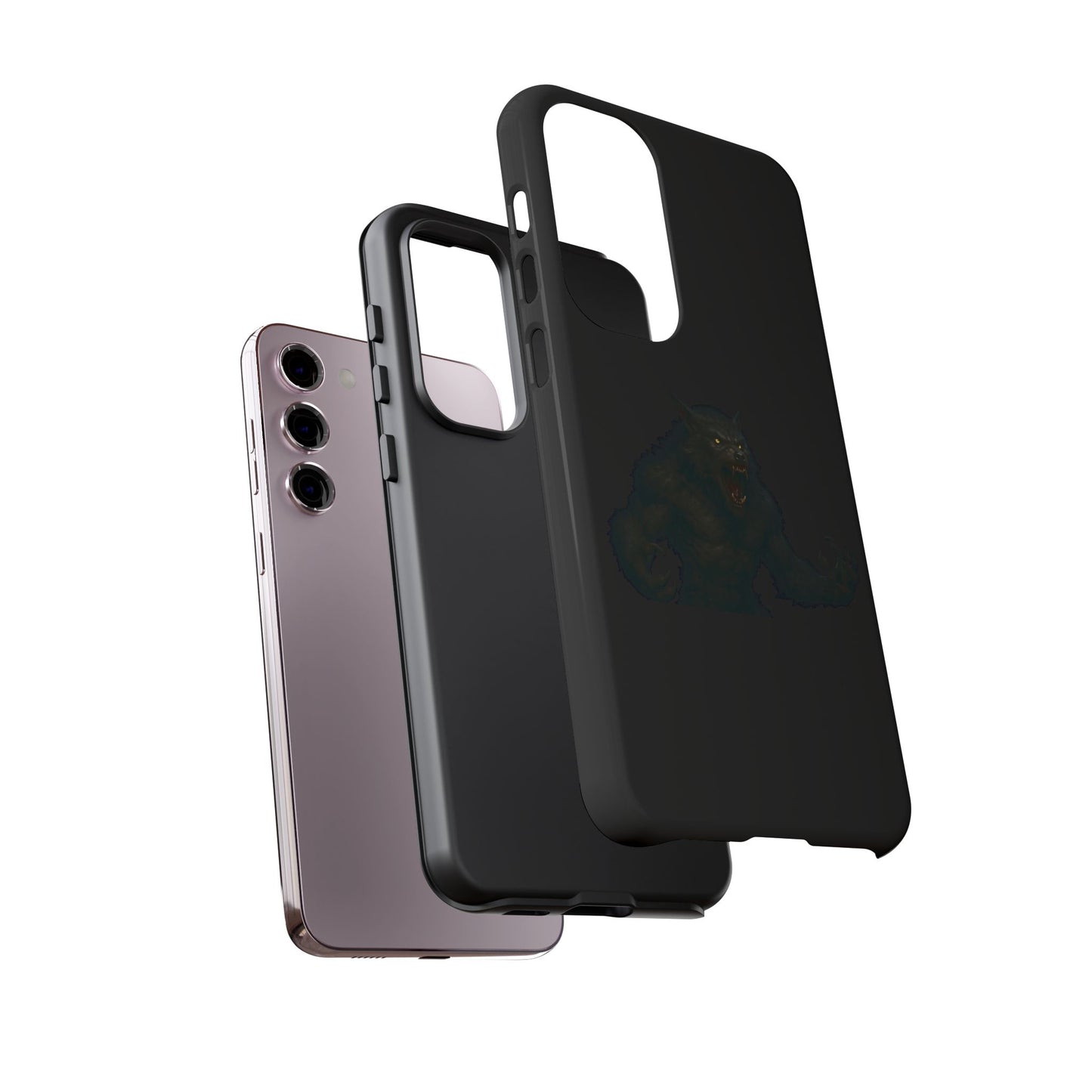 Werewolf Phone Case, Tough Cases, Black Panther Design, Gift for Animal Lovers, Phone Accessories, Fierce Phone Protection - TRV