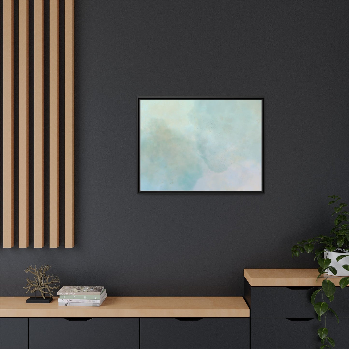 Soft Abstract Pastel Watercolor Matte Canvas