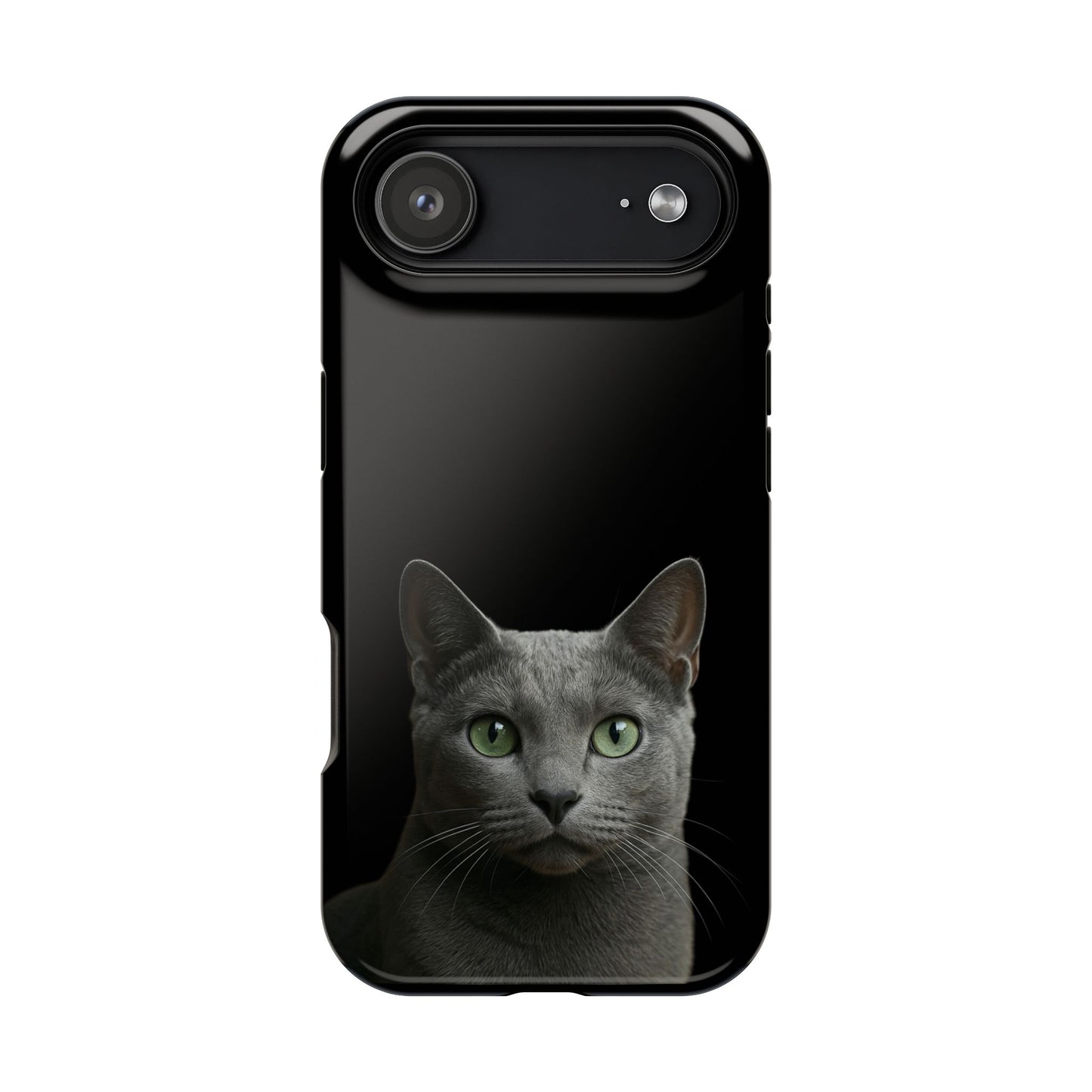 Russian Blue Cat Phone Case — Magnetic Impact-Resistant iPhone Cover
