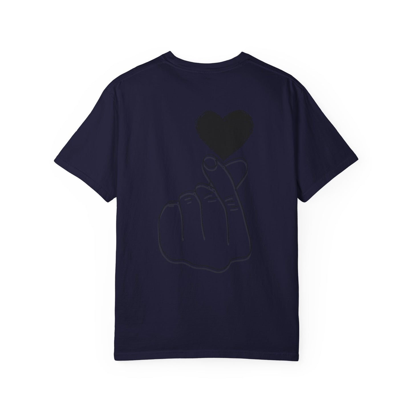 Unisex Garment-Dyed T-Shirt with Heart Design | Casual Trendy Wear for All Occasions