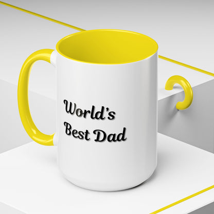 Father's Day Accent Mug, Best Dad Coffee Cup, Father's Day Gift, Novelty Mug, Ceramic Mug, Father's Day Present