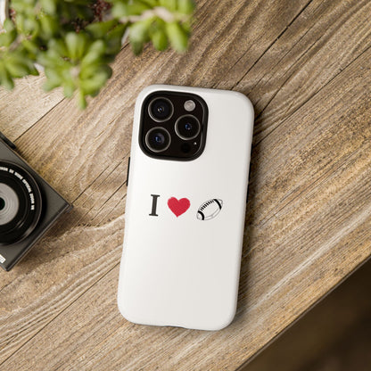 Football Love Phone Case - Tough Cases, Unique Sports Lover Gift, Personalized Cellphone Cover, Birthday Present, Sports Equipment - TRV