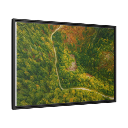 Framed Nature Canvas Art Print, Vibrant Forest Wall Decor, Abstract Landscape Artwork, Home Decoration, Gift for Nature Lovers - TRV