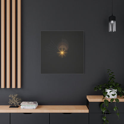 Abstract Golden Starburst Canvas