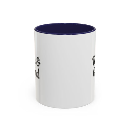 Motivational Rise & Grind Coffee Mug, Black Accent Mug, Daily Inspiration, Gift for Coffee Lovers, 11oz 15oz Ceramic Cup