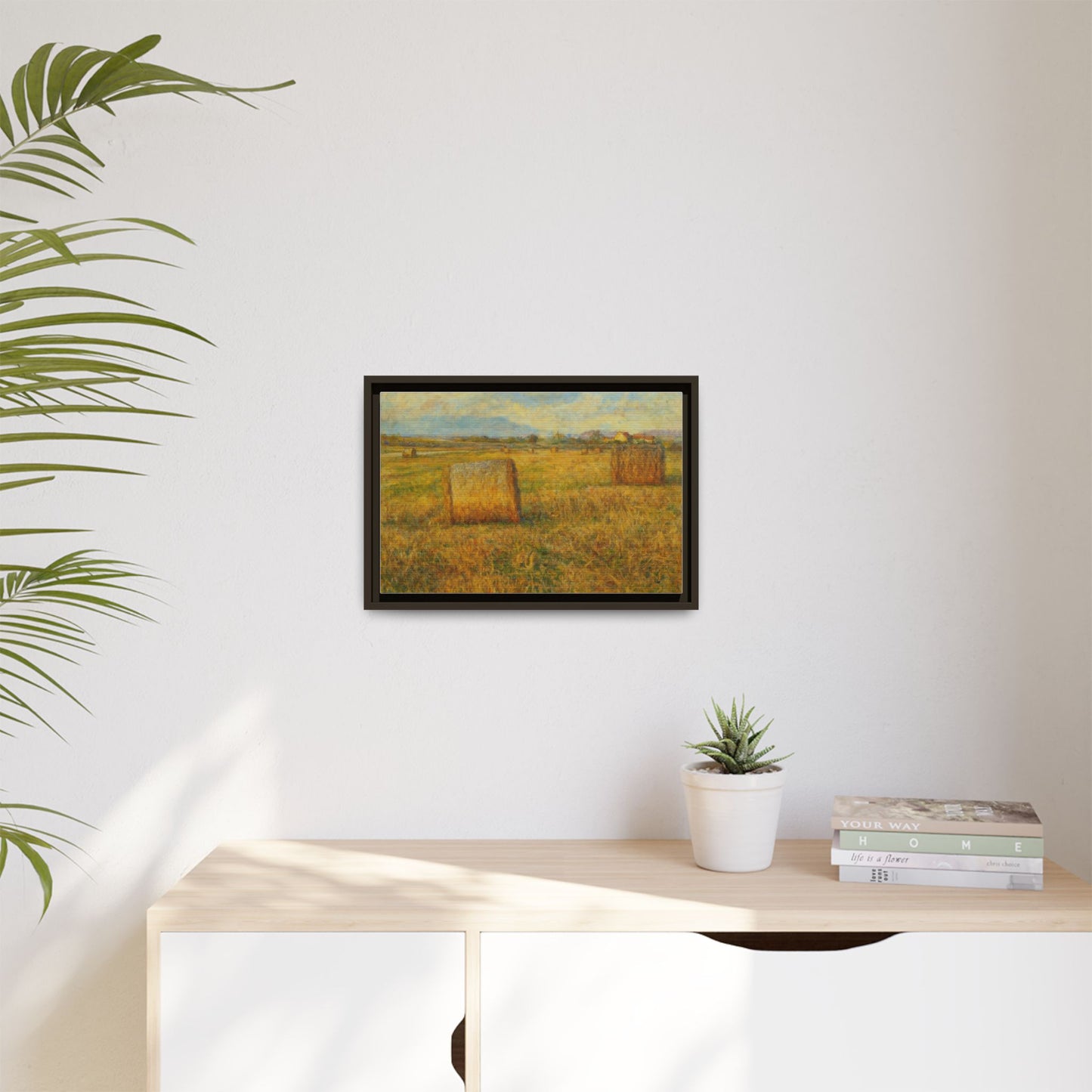 Framed Matte Canvas Wall Art - Rustic Farm Landscape, Country Decor, Home Gallery, Gift for Nature Lovers, Housewarming Decor - TRV
