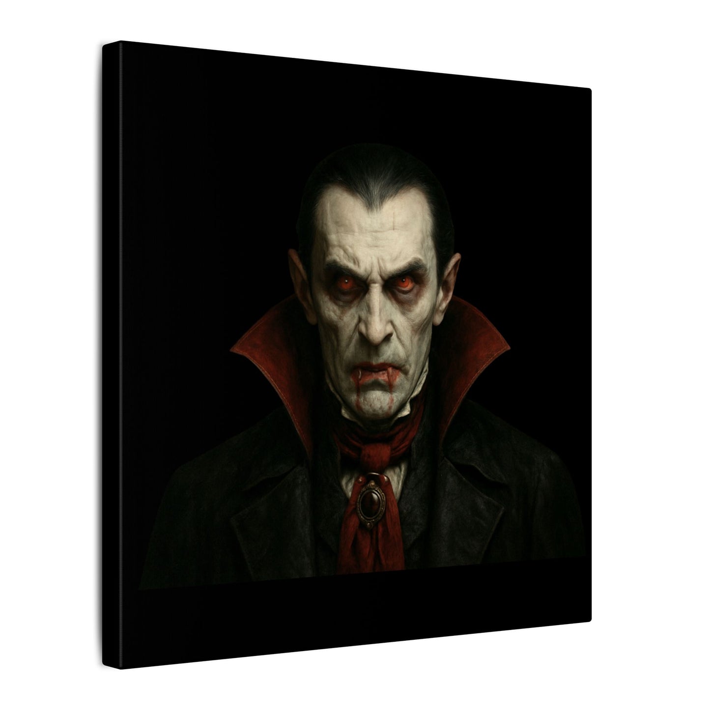 Vampire Portrait Canvas Wall Art – Gothic Dracula Print on Canvas