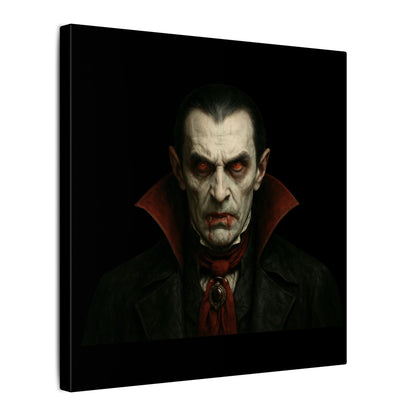 Vampire Portrait Canvas Wall Art – Gothic Dracula Print on Canvas