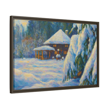 Canvas Art, Winter Scene Home Decor, Seasonal Gift for Art Lovers, Holidays Wall Art, Framed Painting, Matte Print - TRV