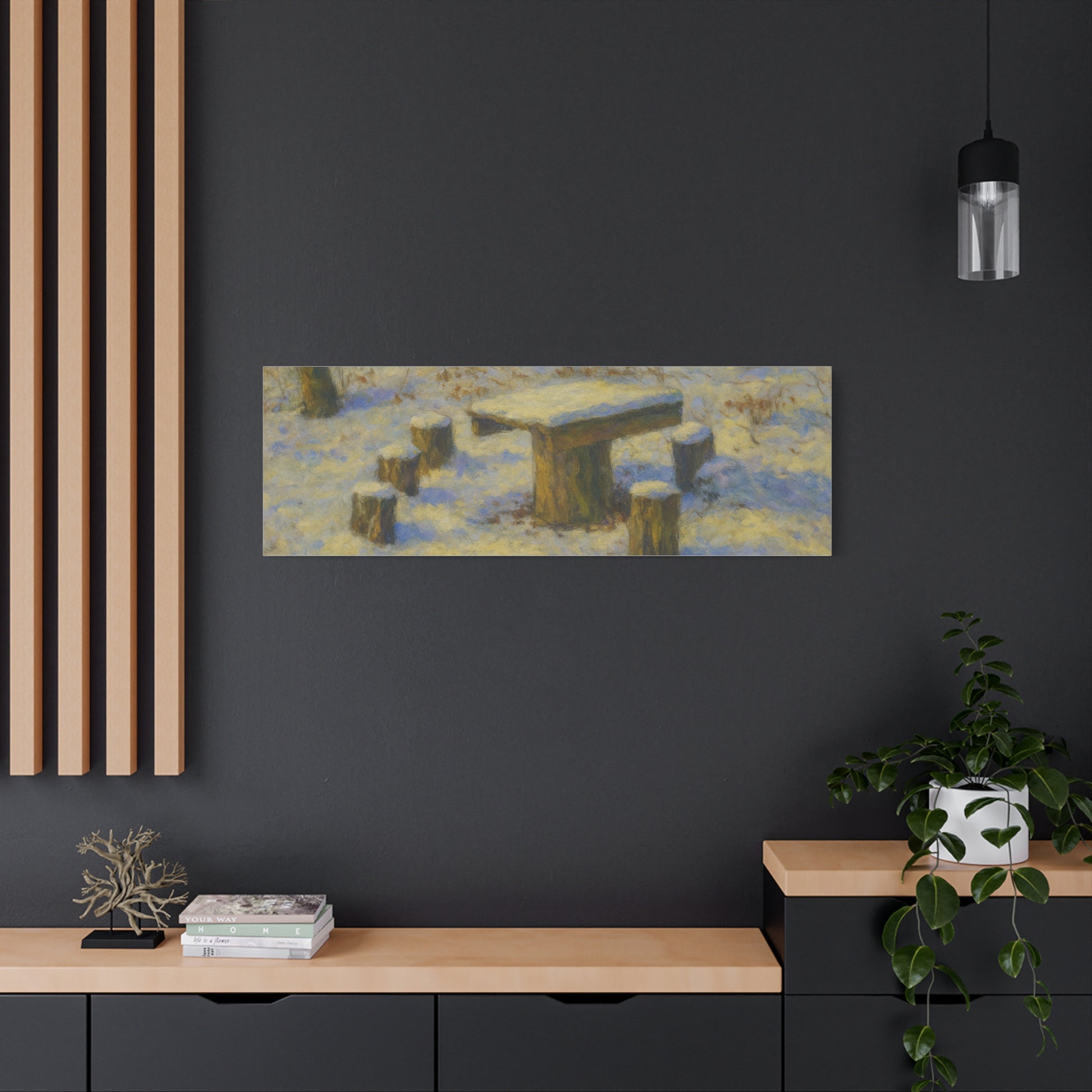 Matte Canvas Wall Art, Rustic Outdoor Scene, Nature Decor, Home Wall Décor, Cozy Cabin Vibe, Perfect for Gift Giving - TRV