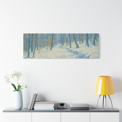 Winter Woodland Canvas Print — Snowy Forest Matte Stretched Wall Art