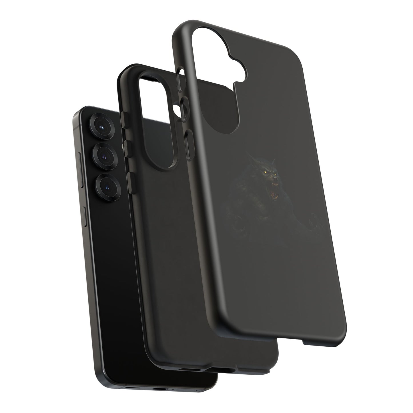 Werewolf Phone Case, Tough Cases, Black Panther Design, Gift for Animal Lovers, Phone Accessories, Fierce Phone Protection - TRV