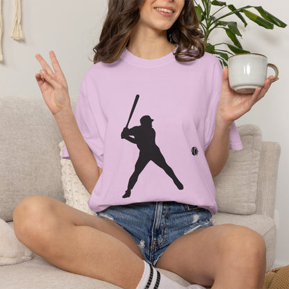 Unisex Baseball Silhouette Tee, Casual Wear, Sports Fan Apparel, Gift for Athletes, Summer Outing Outfit, Soft Cotton Shirt