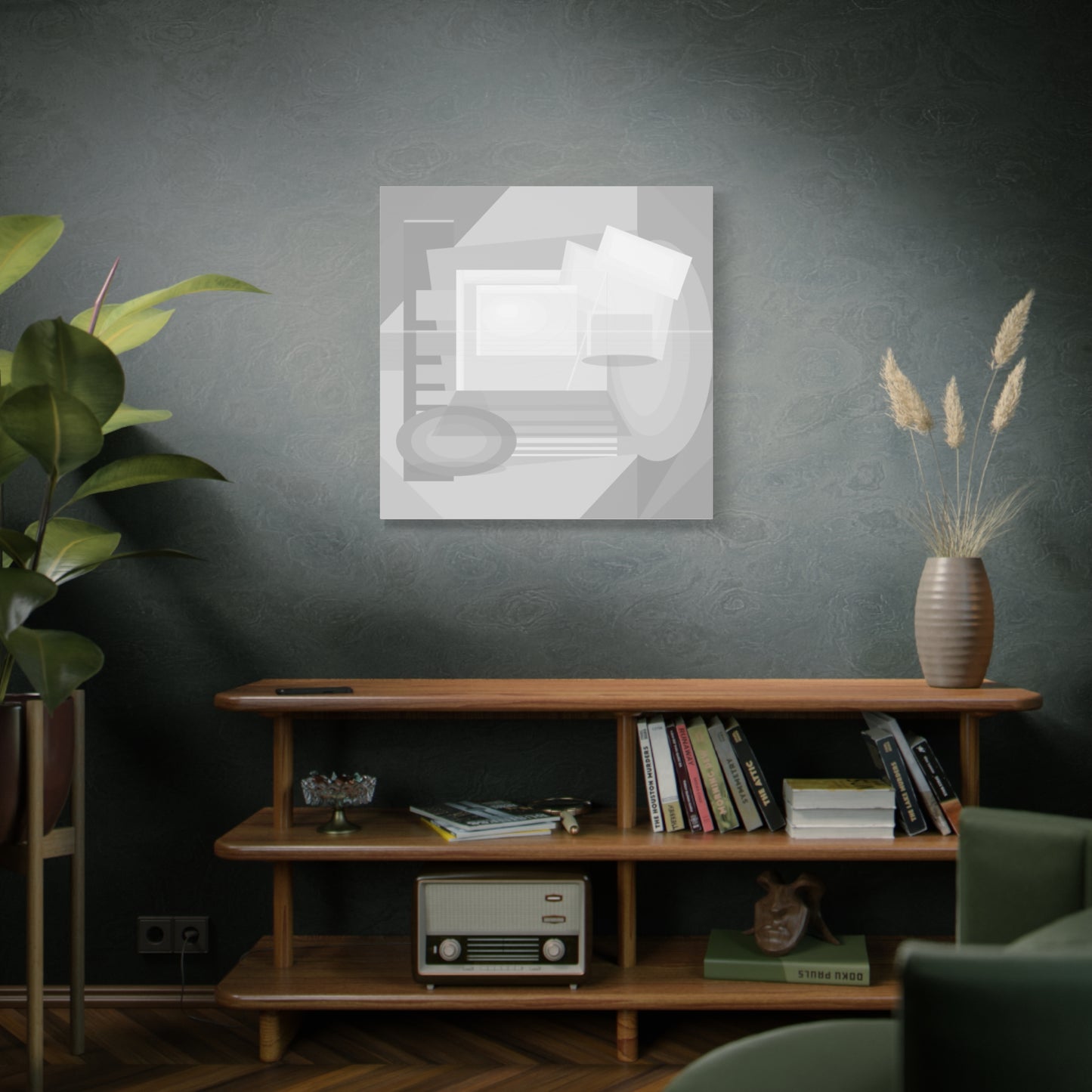 Abstract Geometric Collage Matte Canvas
