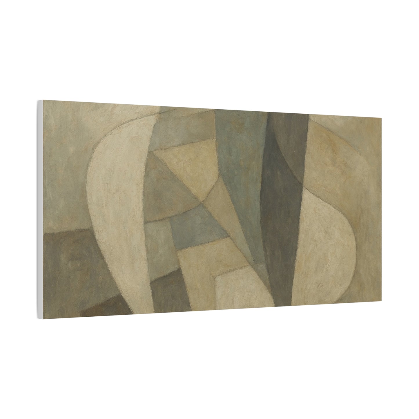 Abstract Neutral Geometric Shapes Matte Canvas - TRV