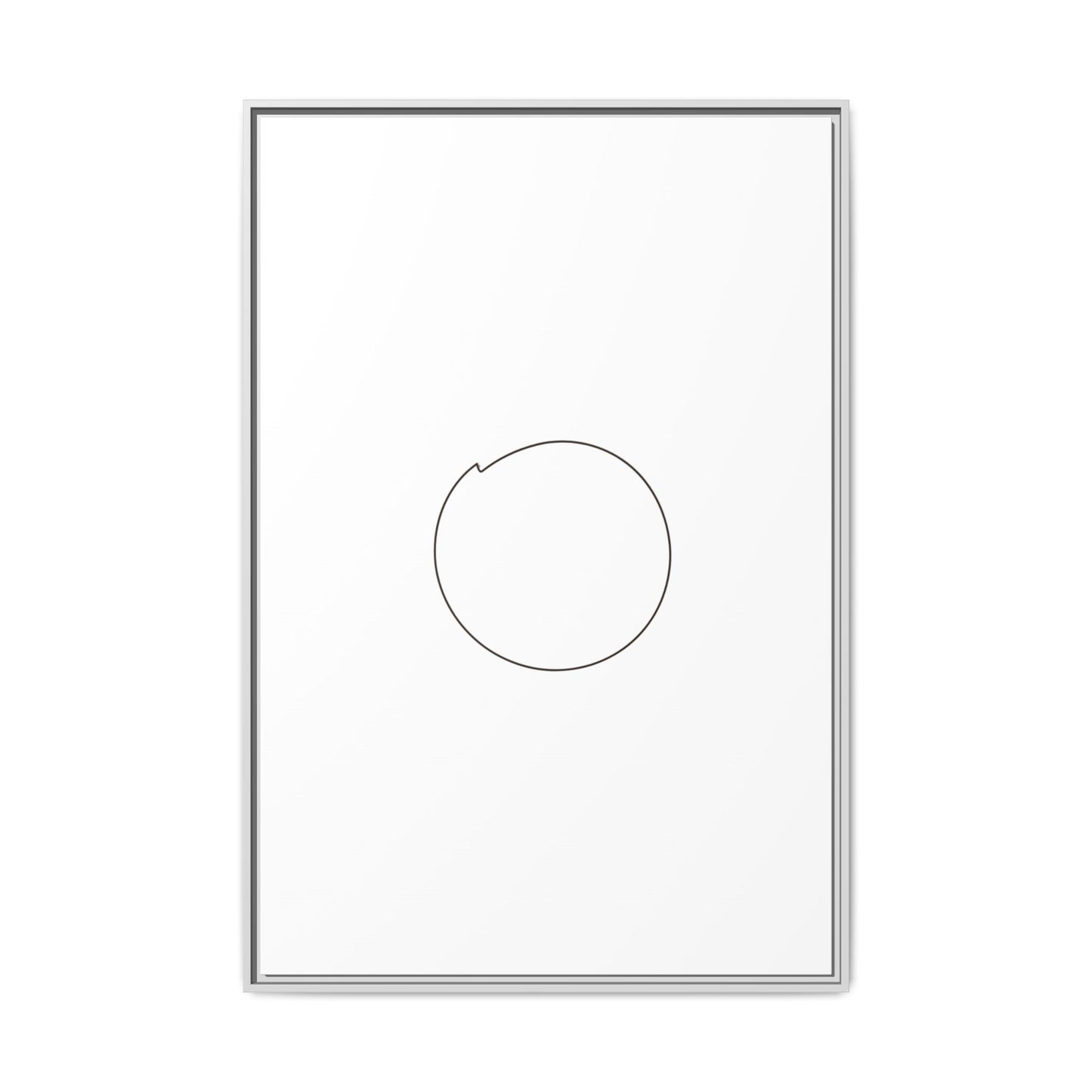Minimal Circle Line Matte Canvas Framed | Modern Abstract Wall Art