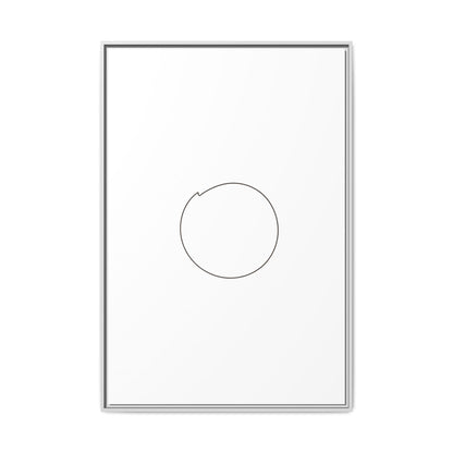 Minimal Circle Line Matte Canvas Framed | Modern Abstract Wall Art
