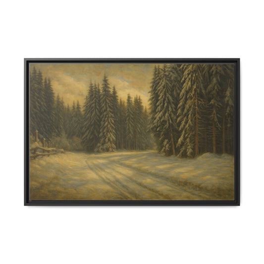 Framed Matte Canvas Wall Art - Serene Forest Landscape, Living Room Decor, Nature Print, Home Aesthetic, Gift for Nature Lovers, Wall [...] - TRV