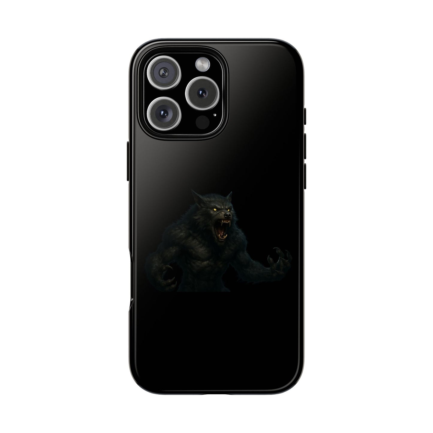 Werewolf Phone Case, Tough Cases, Black Panther Design, Gift for Animal Lovers, Phone Accessories, Fierce Phone Protection - TRV