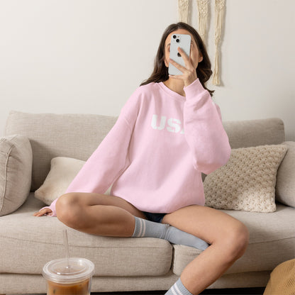 Cozy USA Unisex Crewneck Sweatshirt | Perfect Layering Piece for Every Season | Great Gift for Him/Her | Trendy Style for Casual Outings