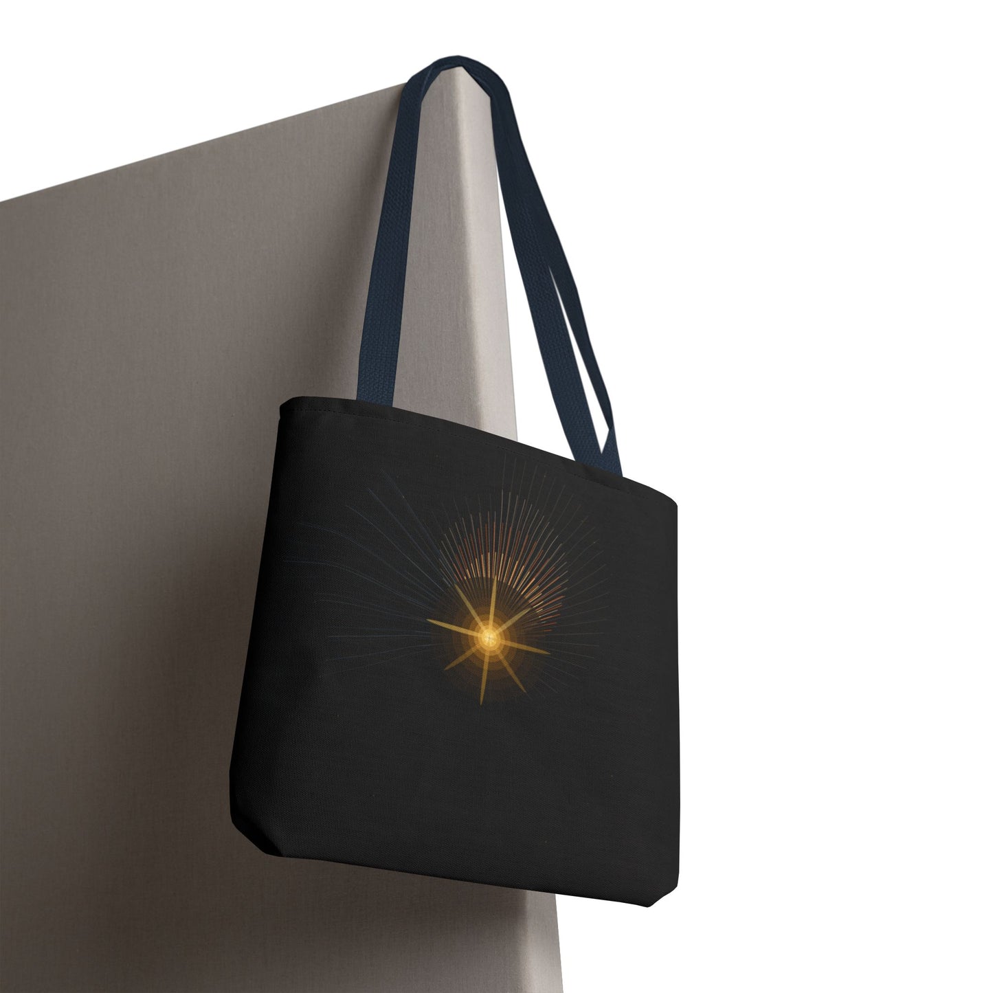 Radiant Starburst Tote Bag | Golden Light Celestial Design - TRV