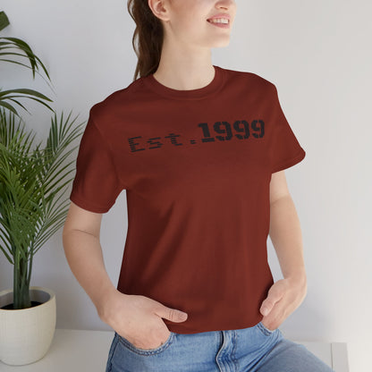 Established 1999 Unisex Tee | Vintage Birth Year Shirt, Casual Birthday Gift, Personalized Family Reunion Apparel, Retro Style [...] - TRV