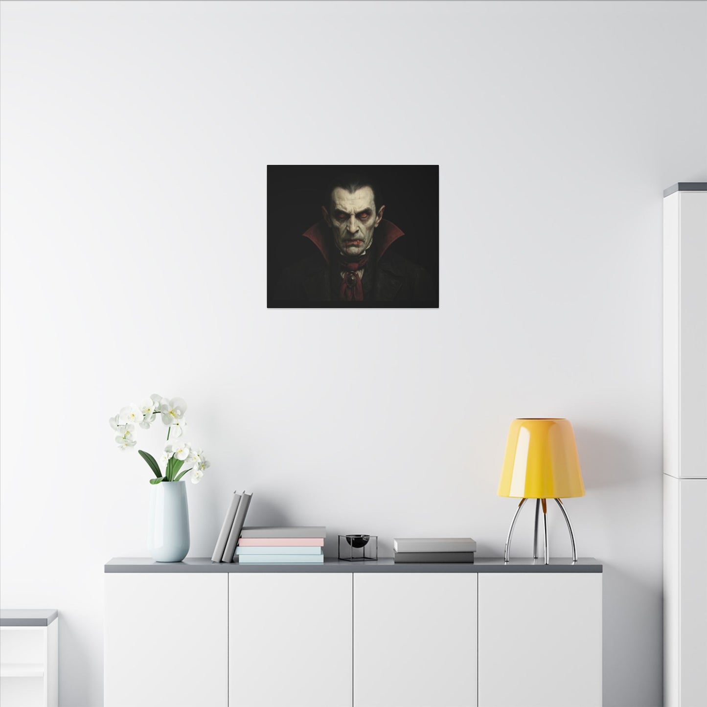 Vampire Portrait Canvas Wall Art – Gothic Dracula Print on Canvas