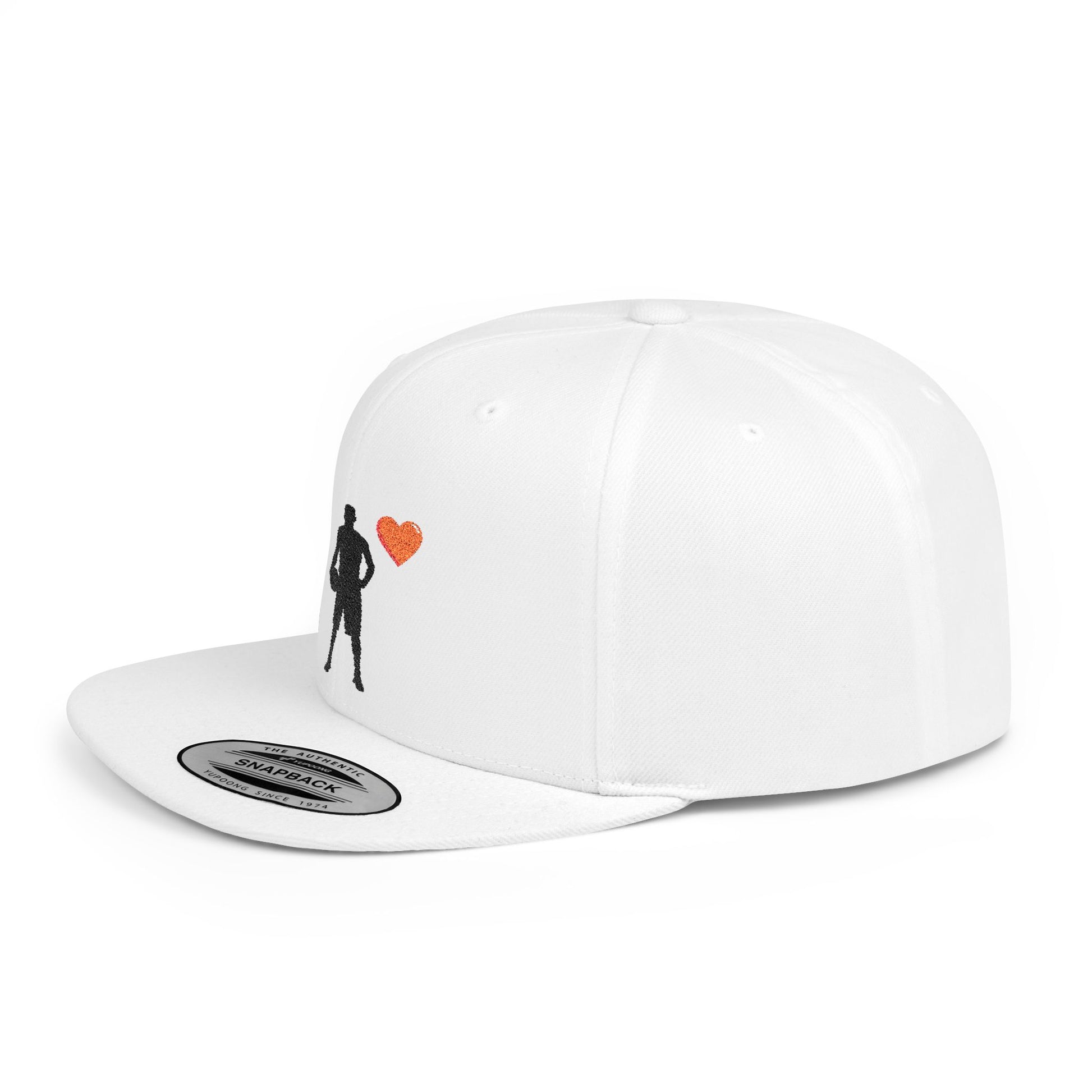 Sporty Love Flat Bill Snapback Hat – Adjustable Cap for Athletes, Casual Wear, Gifts for Sports Fans, Basketball Enthusiasts, Unique - TRV
