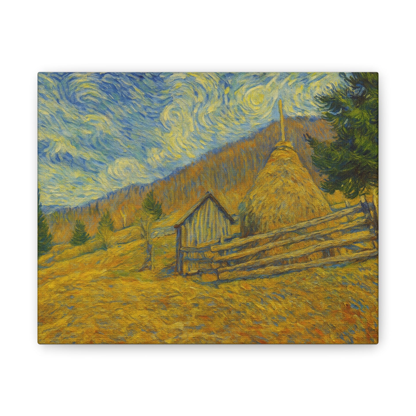 Vincent Van Gogh Inspired Canvas Print, Rustic Home Decor, Wall Art, Gift for Art Lovers, Country Landscape, Unique Art Piece - TRV