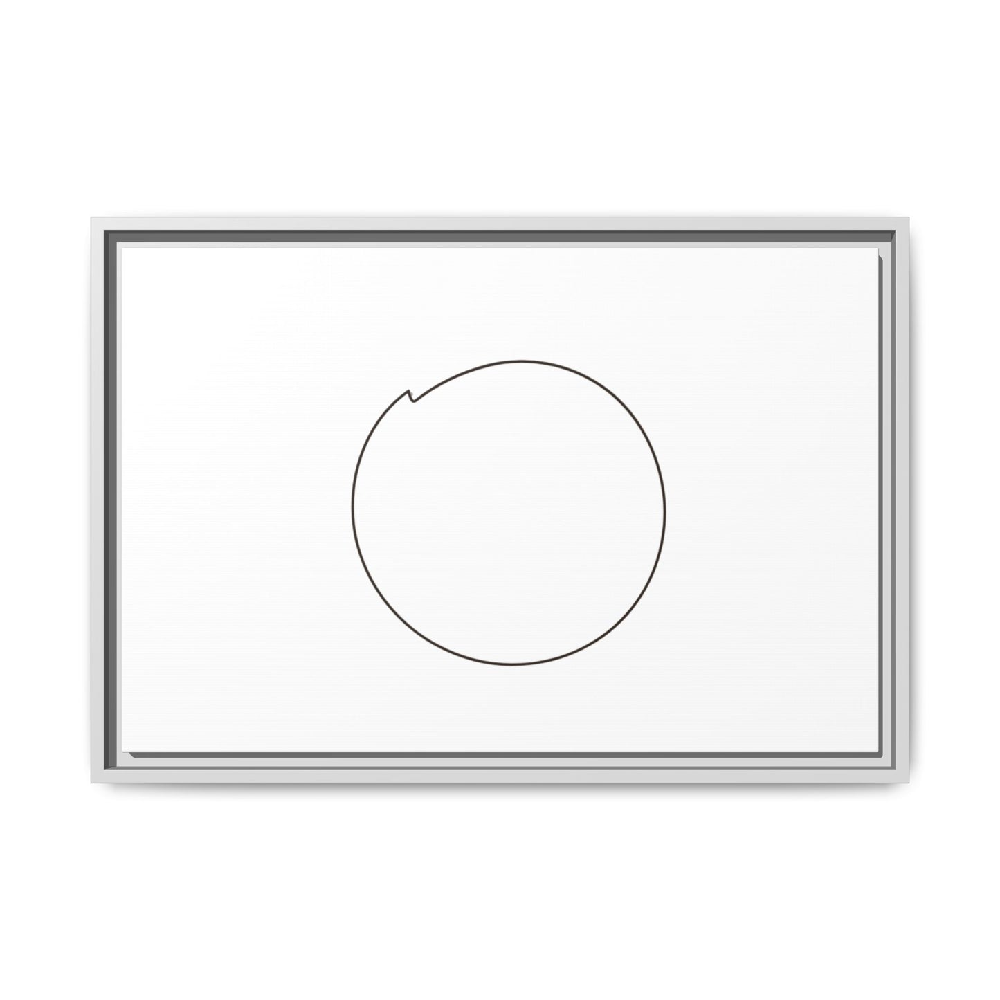 Minimal Circle Line Matte Canvas Framed | Modern Abstract Wall Art