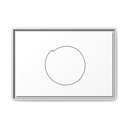 Minimal Circle Line Matte Canvas Framed | Modern Abstract Wall Art
