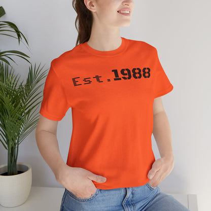 Est. 1988 Unisex Jersey Tee, Vintage Birthday Shirt, Casual Everyday Wear, Gift for Him or Her, Anniversary Celebration Tee