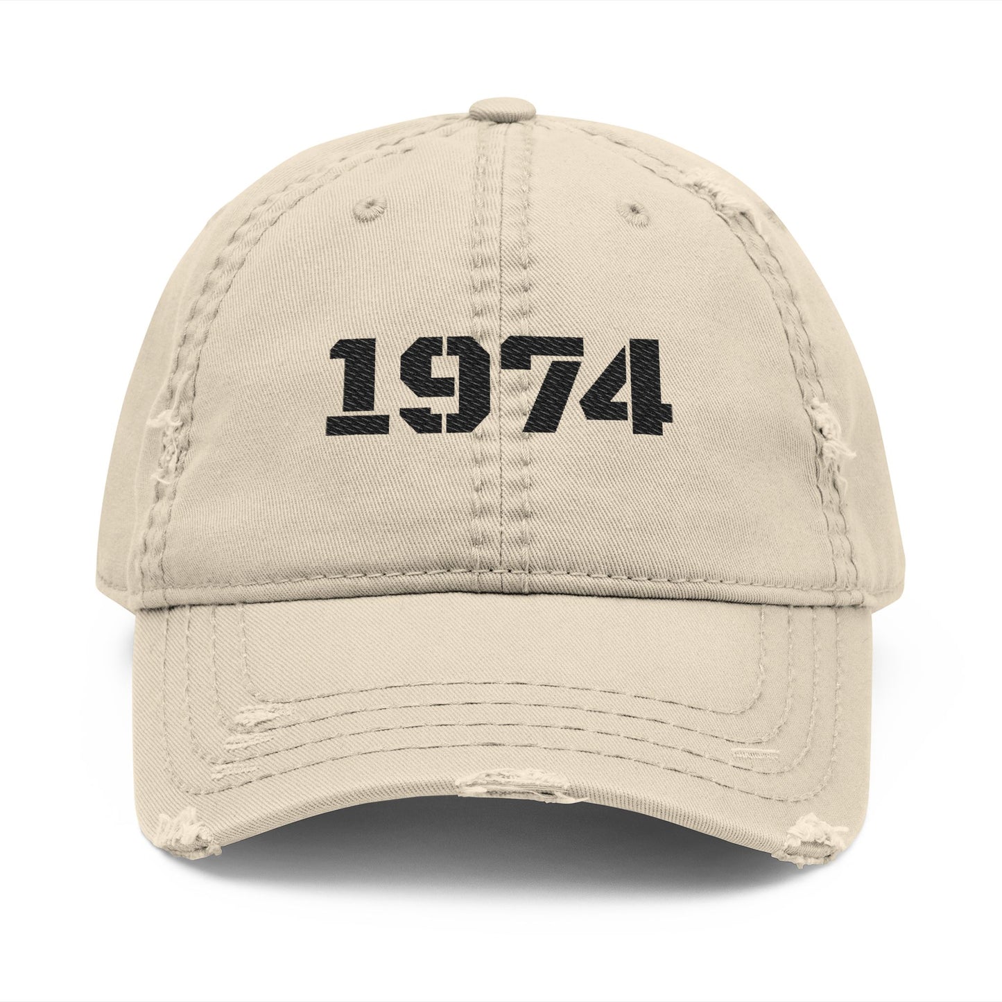 Distressed Dad Hat with Embroidered 1974, Vintage Cap for Dads, Casual Lifestyle Hat, Father's Day Gift, Birthday Gift for Men - TRV