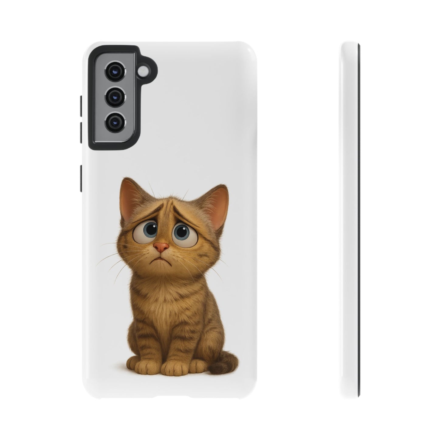 Cute Cat Phone Case, Funny Kitty Case, Animal Lover Gift, Cat Lover Accessory, Unique Cat Design Case, Pet Mom Gift - TRV