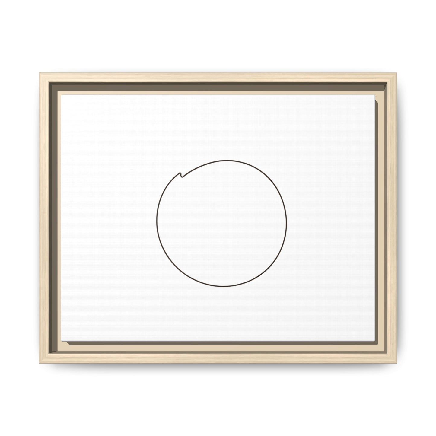 Minimal Circle Line Matte Canvas Framed | Modern Abstract Wall Art