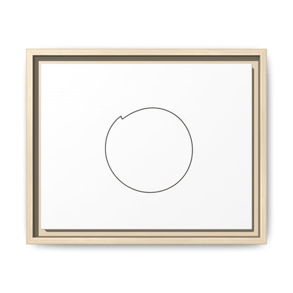 Minimal Circle Line Matte Canvas Framed | Modern Abstract Wall Art