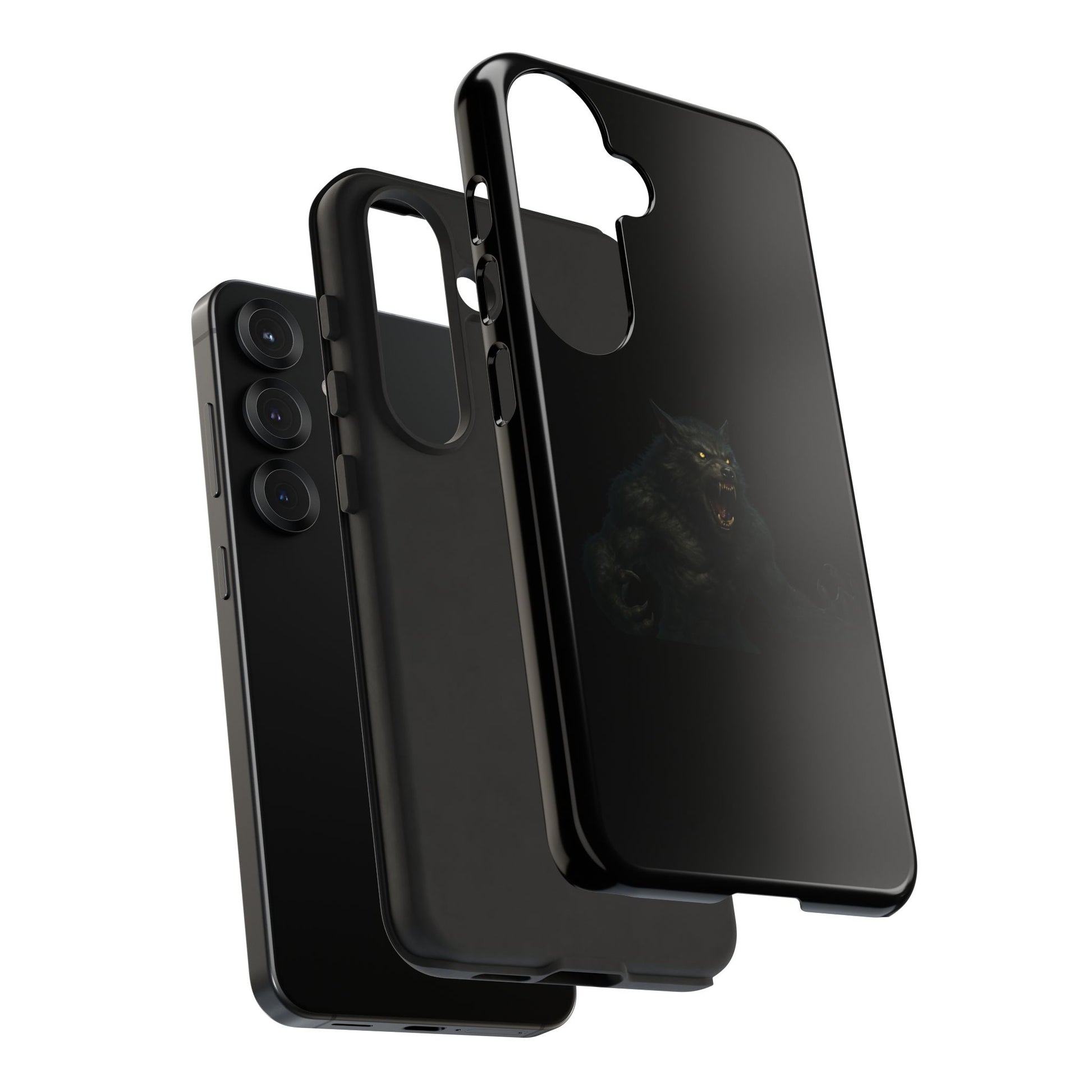 Werewolf Phone Case, Tough Cases, Black Panther Design, Gift for Animal Lovers, Phone Accessories, Fierce Phone Protection - TRV