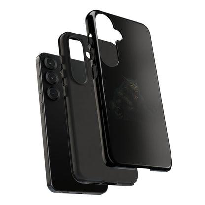 Werewolf Phone Case, Tough Cases, Black Panther Design, Gift for Animal Lovers, Phone Accessories, Fierce Phone Protection - TRV