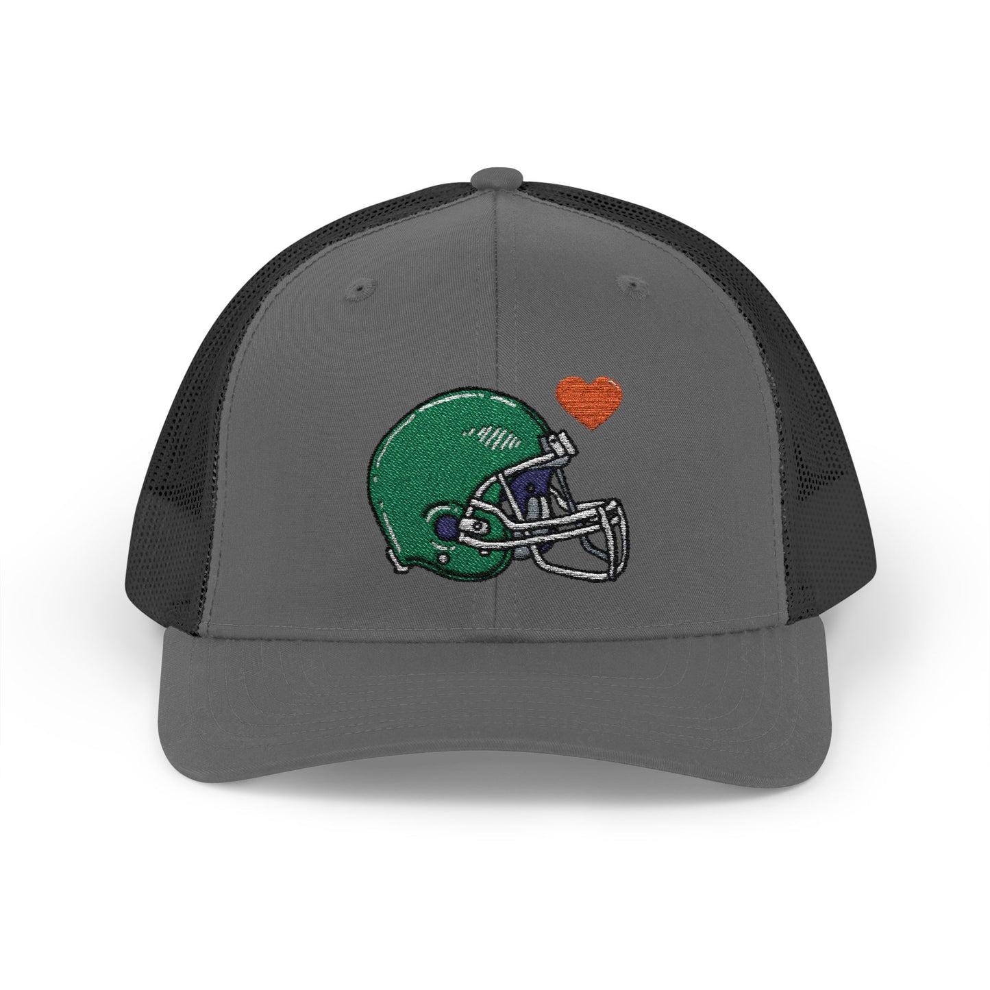 Snapback Trucker Cap with Football Heart Design - Perfect for Sports Fans, Gifts for Gamers, Casual Outings, Tailgating, and Team Spirit - TRV