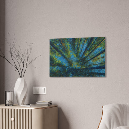 Canvas Wall Art, Forest Perspective Print, Nature Decor, Home & Office Art, Rustic Wall Hanging, Tree Art for Nature Lovers - TRV